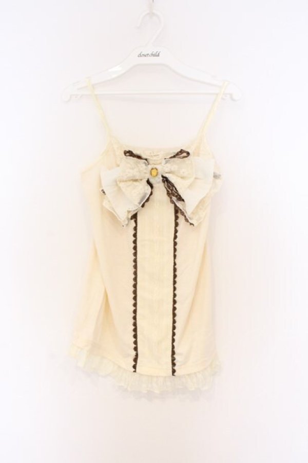 画像1: axes femme / BIGリボンキャミソール M キナリ O-26-03-01-021-AX-TO-OW-OS (1)