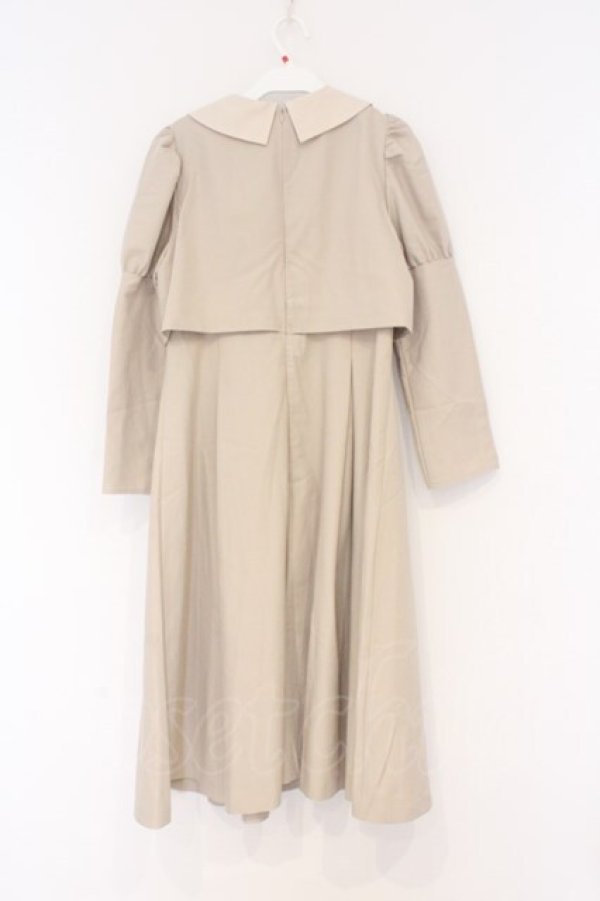 画像4: Maison de FLEUR Petite Robe canone / クロエが微笑むワンピース M ベージュ O-26-03-01-002-EL-OP-OW-OS (4)