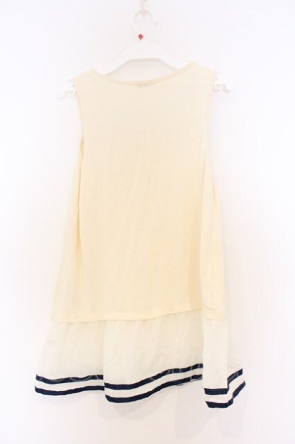 画像3: axes femme / シフォンフリルタンクトップ M キナリ O-26-03-01-022-AX-TO-OW-OS (3)