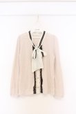 画像1: axes femme / タイ付きブラウス風プルオーバー M ベージュ O-26-03-01-025-AX-TO-OW-OS (1)