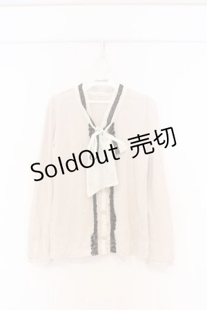 画像: axes femme / タイ付きブラウス風プルオーバー M ベージュ O-26-03-01-025-AX-TO-OW-OS