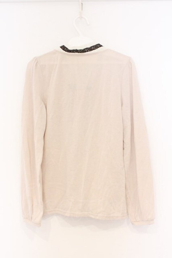 画像3: axes femme / タイ付きブラウス風プルオーバー M ベージュ O-26-03-01-025-AX-TO-OW-OS (3)