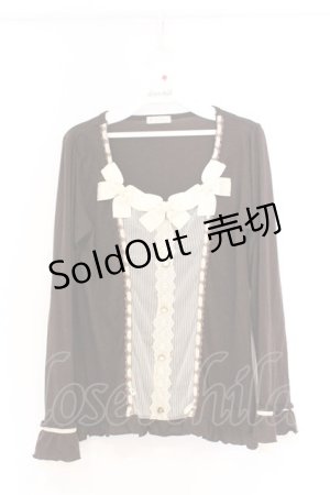 画像: axes femme / 3つリボンブラウス風プルオーバー M ブラウン O-26-03-01-029-AX-TO-OW-OS