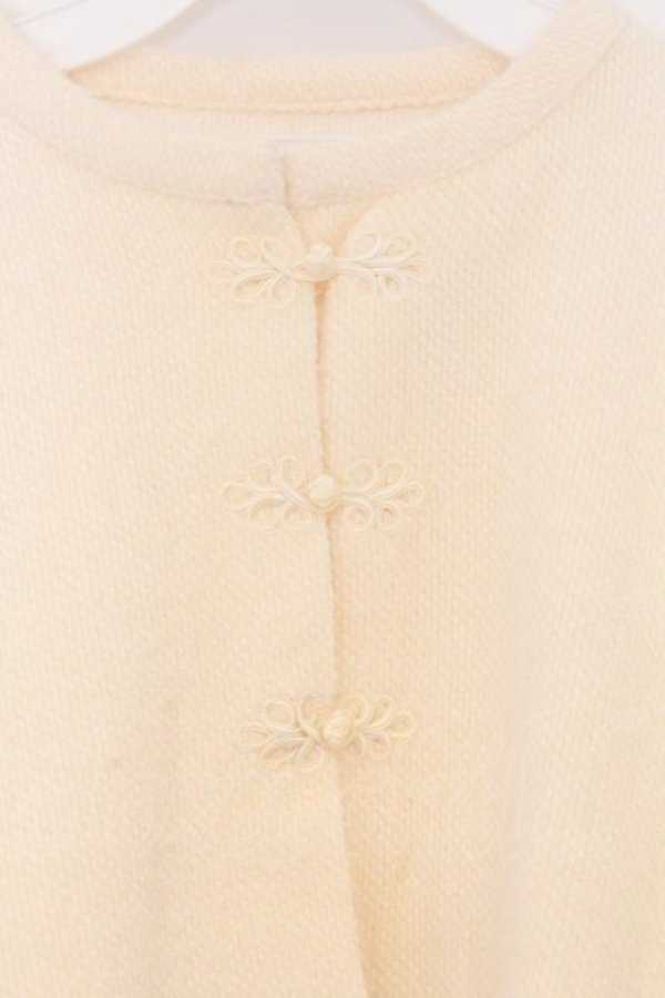 画像2: merry jenny / fluffyチャイナニットソーカーディガン F アイボリー O-26-03-01-003-LO-TO-OW-OS (2)