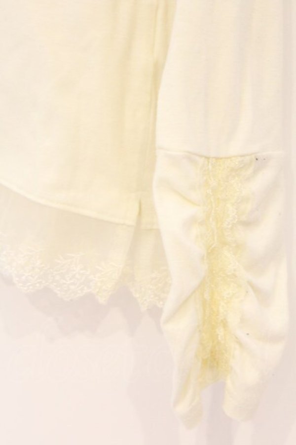 画像2: axes femme / 裾レースインナープルオーバー M キナリ O-26-03-01-032-AX-TO-OW-OS (2)