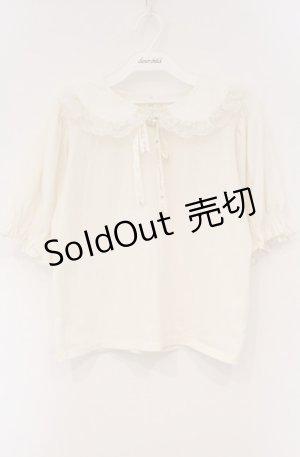 画像: m petit by misako / 丸襟プルオーバー M オフシロ O-26-03-02-004-0-TO-IG-OS