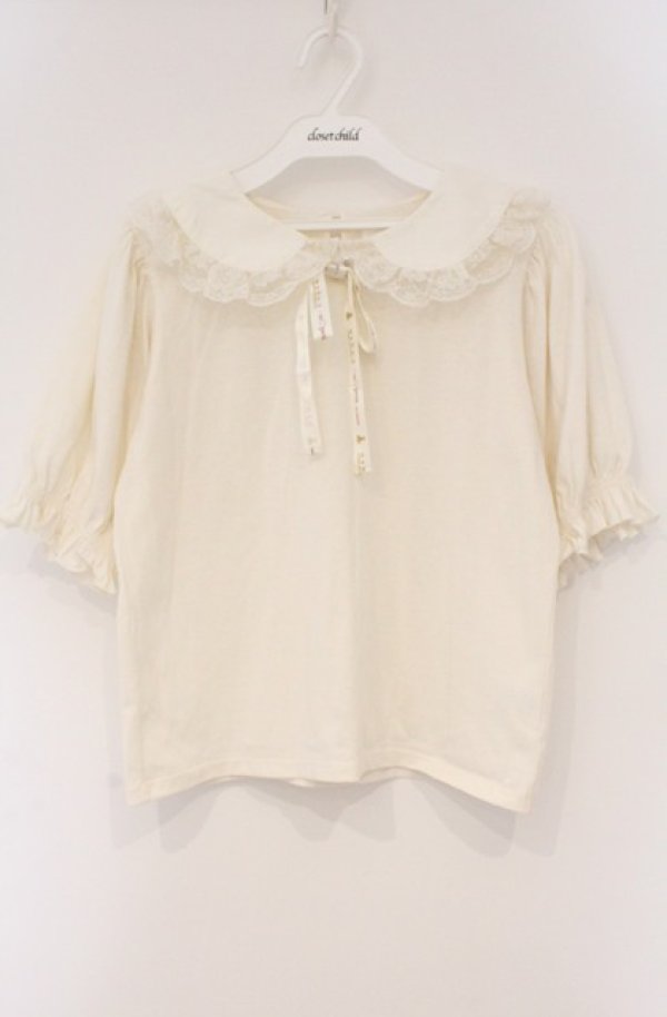 画像1: m petit by misako / 丸襟プルオーバー M オフシロ O-26-03-02-004-0-TO-IG-OS (1)