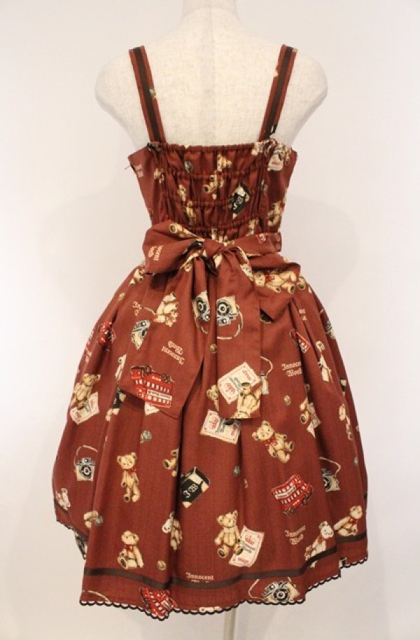 画像6: Innocent World / ロンドンベアージャストウエストジャンパースカート M(93cm丈) ボルドー O-26-03-02-030-IW-OP-OW-OS (6)