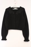 画像1: m petit by misako / AM バラレースニットカーディガン M クロ O-26-03-02-005-LO-TO-IG-OS (1)
