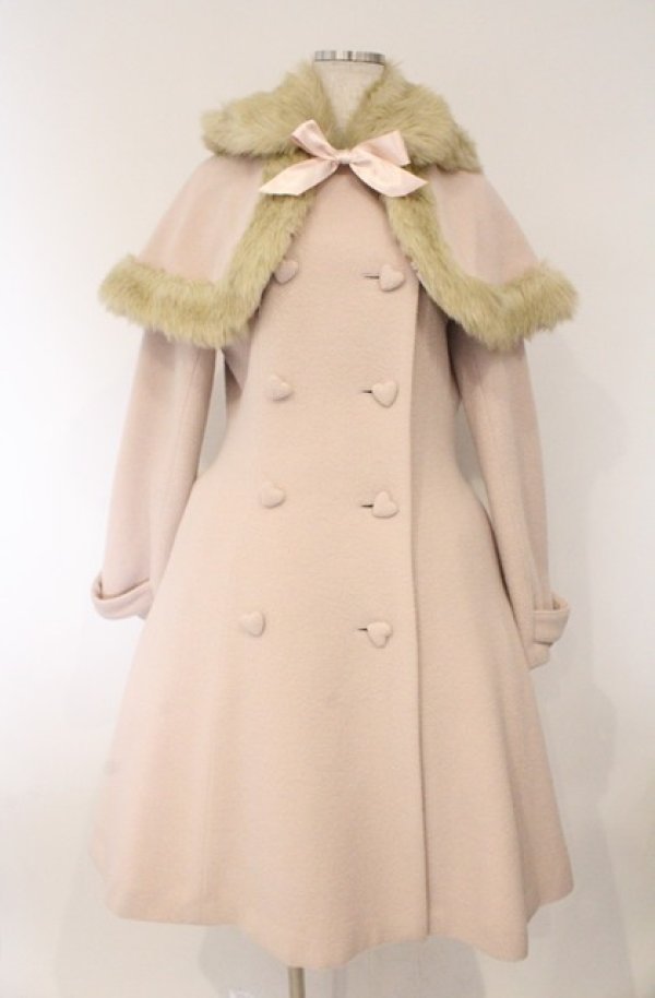 画像1: Innocent World / バラと小鳥のコート M ピンク O-26-03-02-032-IW-CO-OW-OS (1)