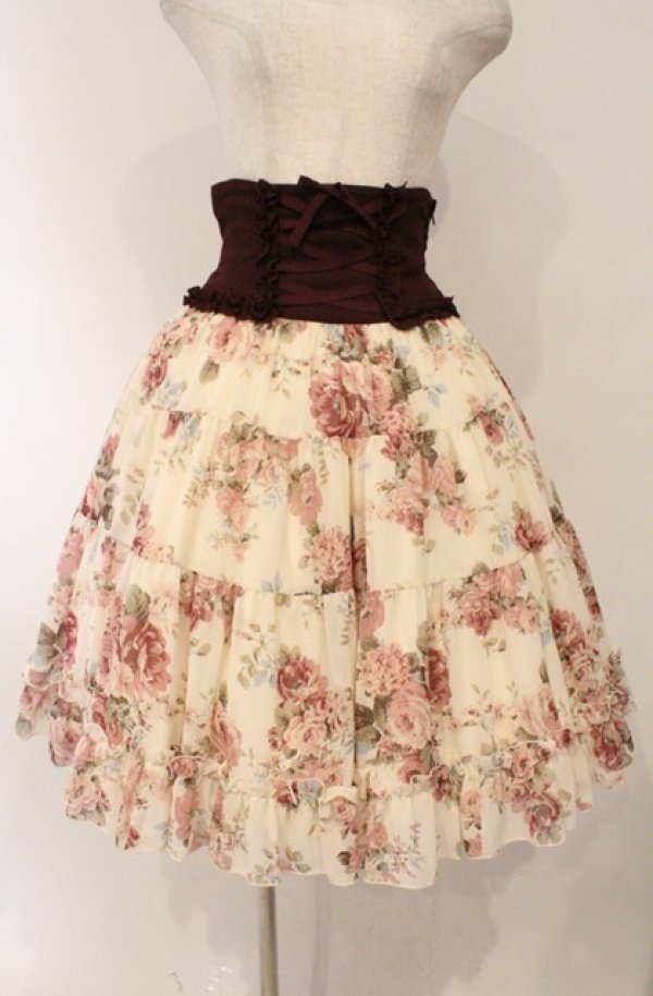 画像1: Innocent World / イングリッシュローズスカート  キナリ×ワイン O-26-03-02-035-IW-SK-OW-OS (1)