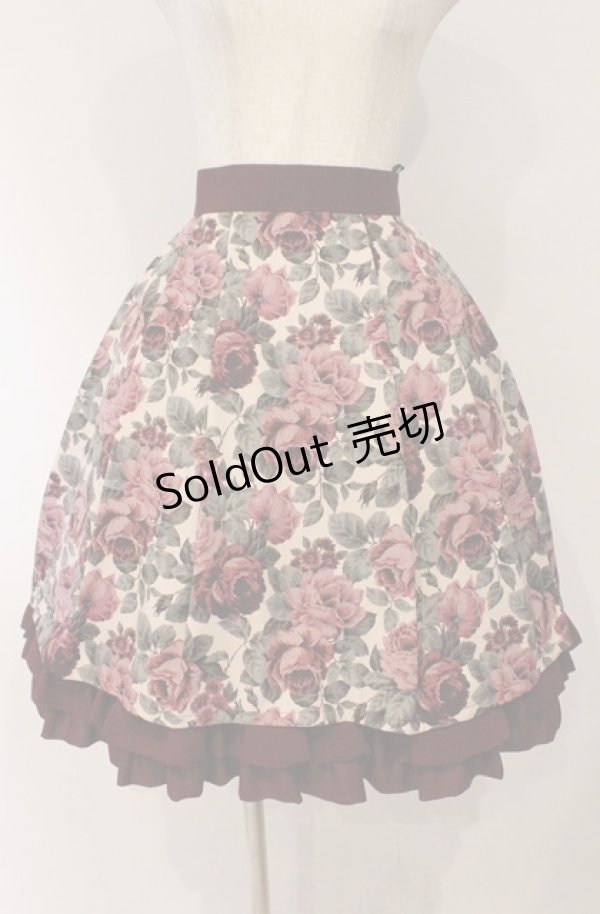 画像1: Innocent World / マロニカローズスカート M ワイン O-26-03-02-036-IW-SK-OW-OS (1)