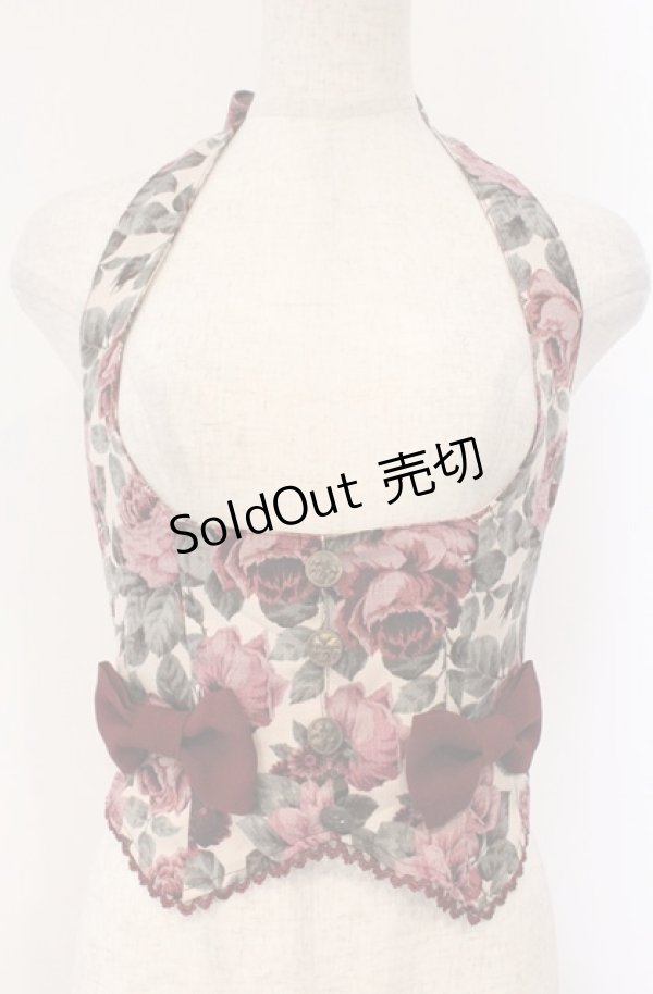 画像1: Innocent World / マロニカローズビスチェ M ワイン O-26-03-02-041-IW-TO-OW-OS (1)