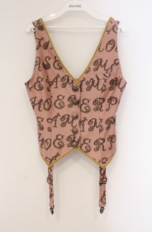 画像: metamorphose / Romantic alphabetベスト  ピンク系 O-26-03-02-042-ME-TO-OW-OS