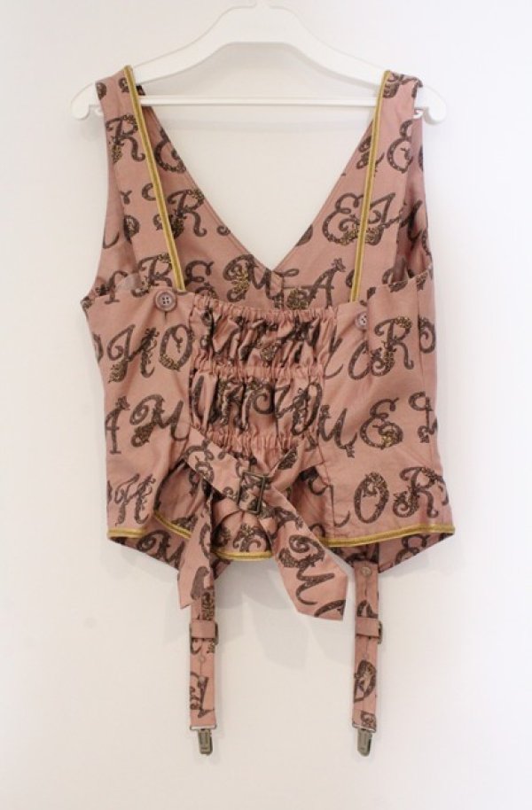 画像4: metamorphose / Romantic alphabetベスト  ピンク系 O-26-03-02-042-ME-TO-OW-OS (4)