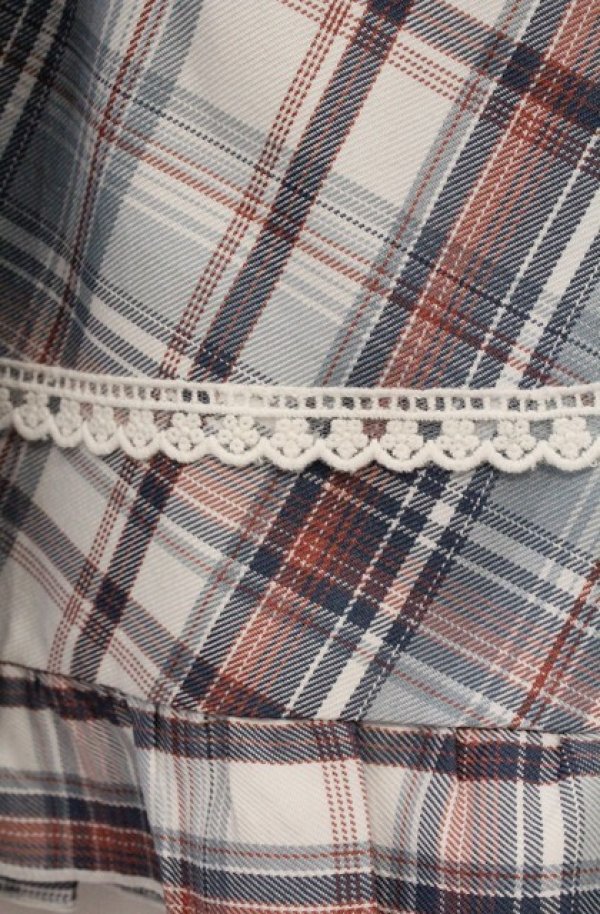 画像2: virally / 星名桜子 チェックスカート L サックス O-26-03-02-007-PU-SK-IG-OS (2)