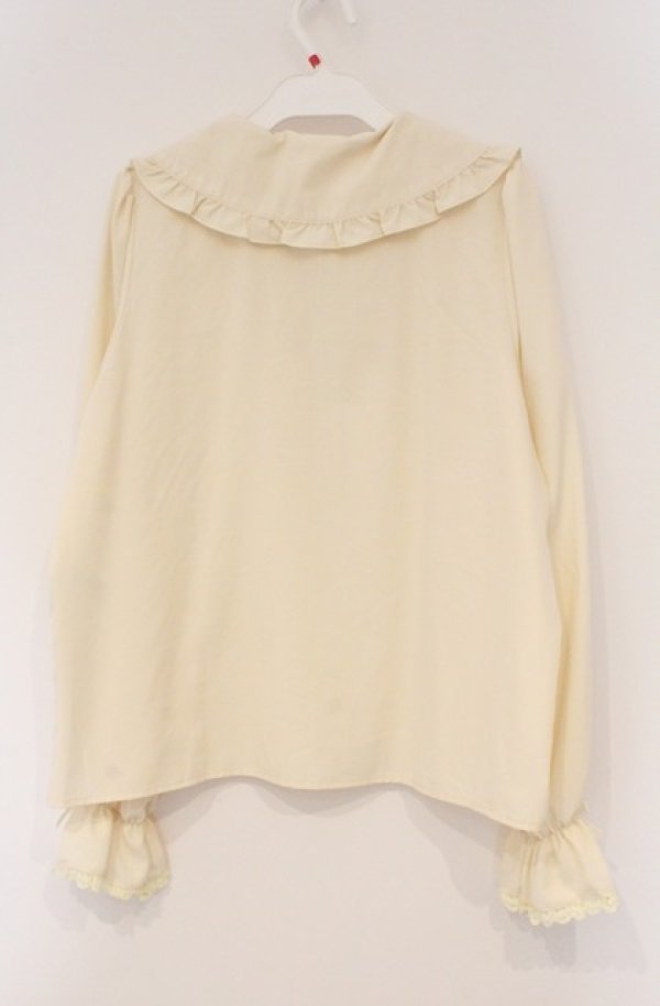 画像3: m petit by misako / AM マルエリフリルブラウス M クリーム O-26-03-02-010-LO-BL-IG-OS (3)