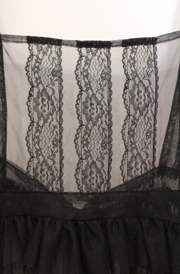 画像2: virally / TT*HOSレースエプロン L クロ O-26-03-02-011-PU-OP-IG-OS (2)