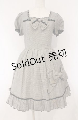 画像: metamorphose / CL ロイヤルタータンリボンワンピース  クロ×シロ O-26-03-02-015-ME-OP-IG-OS