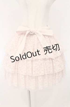 画像: metamorphose / 総レース三段スカート  ピンク O-26-03-02-018-ME-SK-IG-OS