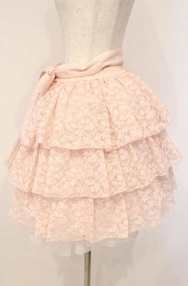 画像3: metamorphose / 総レース三段スカート  ピンク O-26-03-02-018-ME-SK-IG-OS (3)