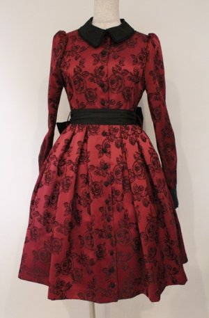 画像: Sheglit / "Bell Rose"クラシカルワンピース M ワイン O-26-03-02-020-EL-OP-OW-OS