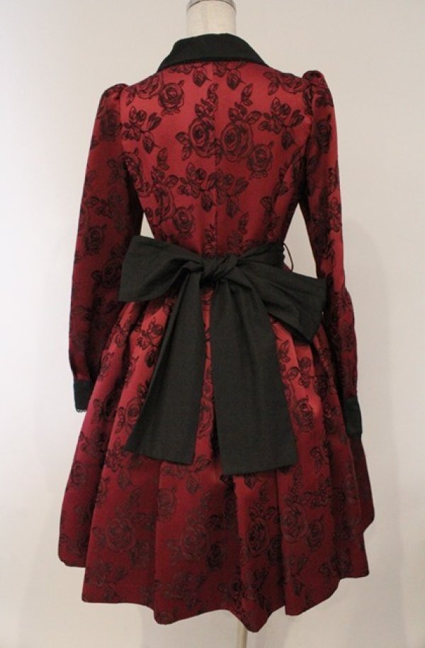 画像5: Sheglit / "Bell Rose"クラシカルワンピース M ワイン O-26-03-02-020-EL-OP-OW-OS (5)