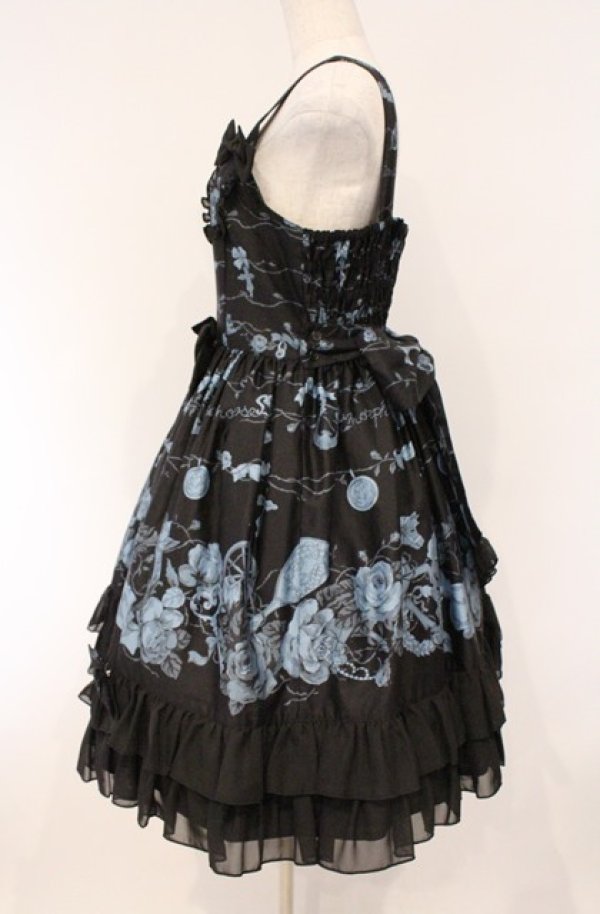 画像4: metamorphose / Secret EDENリボンジャンパースカート  クロ×アオ O-26-03-02-024-ME-OP-OW-OS (4)