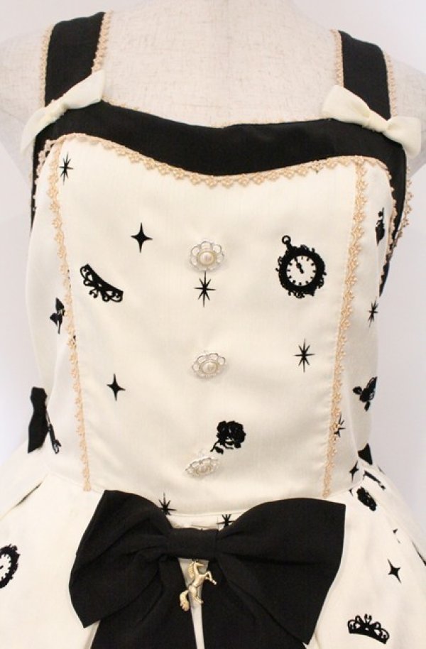 画像2: metamorphose / Cinderella〜小さなガラスの靴〜ミニジャンパースカート  アンティークホワイト O-26-03-02-025-ME-OP-OW-OS (2)