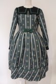 画像1: Melody BasKet / Schoolレジメンタルストライプワンピース M グリーン O-26-03-03-003-LO-OP-IG-OS (1)