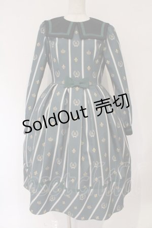 画像: Melody BasKet / Schoolレジメンタルストライプワンピース M グリーン O-26-03-03-003-LO-OP-IG-OS