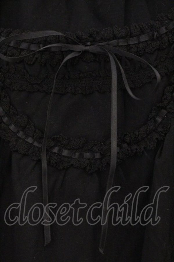 画像2: PINK HOUSE / はしごレースカットソー M クロ O-26-03-03-024-LO-TO-IG-OS (2)