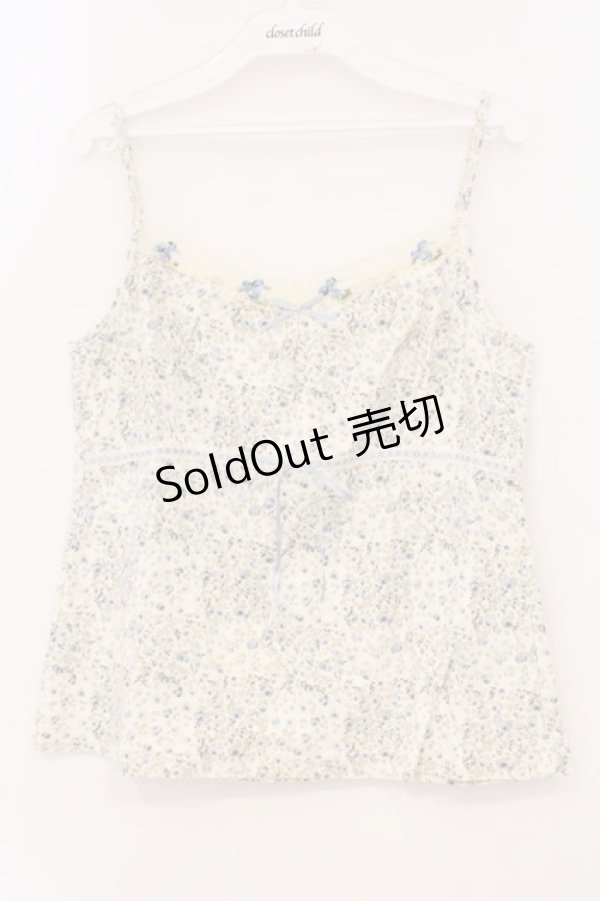 画像1: PINK HOUSE / 小花柄キャミソール L ブルー O-26-03-03-026-LO-TO-IG-OS (1)