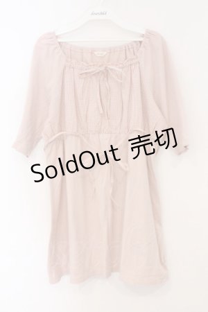 画像: PINK HOUSE / ギンガム切り替えカットチュニック L ピンク O-26-03-03-028-LO-OP-IG-OS