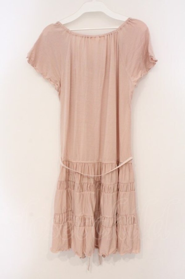 画像4: PINK HOUSE / ギャザー切り替えカットワンピース  ピンク O-26-03-03-029-LO-OP-IG-OS (4)