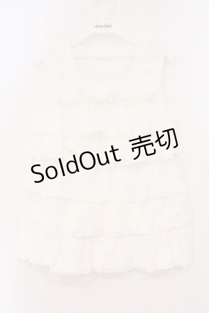 画像: PINK HOUSE / ティアードタンク L シロ O-26-03-03-030-LO-TO-IG-OS