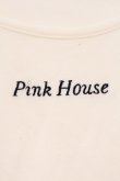 画像2: PINK HOUSE / ロゴ刺繍カットソー  シロ O-26-03-03-031-LO-TO-IG-OS (2)