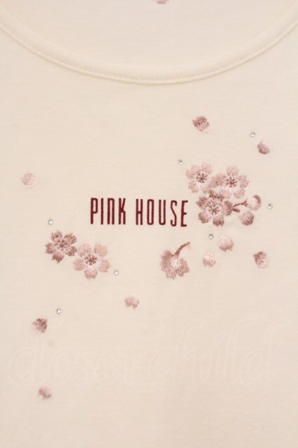 画像2: PINK HOUSE / さくらうさぎTシャツ  シロ O-26-03-03-032-LO-TS-IG-OS (2)