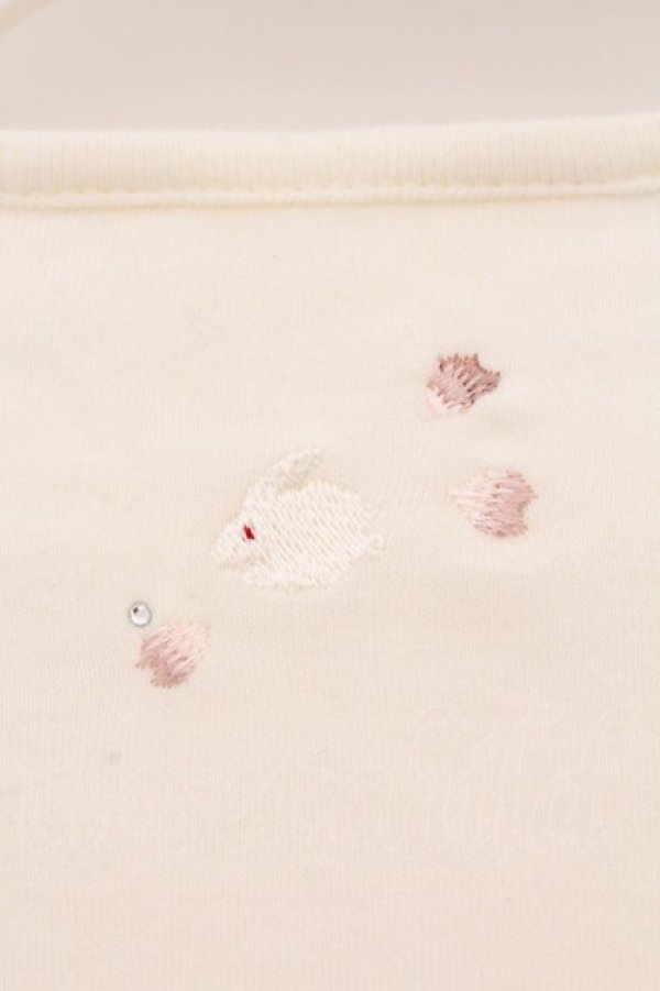 画像4: PINK HOUSE / さくらうさぎTシャツ  シロ O-26-03-03-032-LO-TS-IG-OS (4)