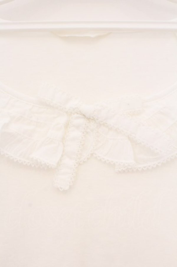 画像2: PINK HOUSE / ピコレースカットソー L シロ O-26-03-03-033-LO-TO-IG-OS (2)