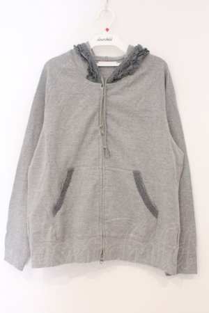 画像: PINK HOUSE / レースフリルパーカー L グレー O-26-03-03-035-LO-TO-IG-OS