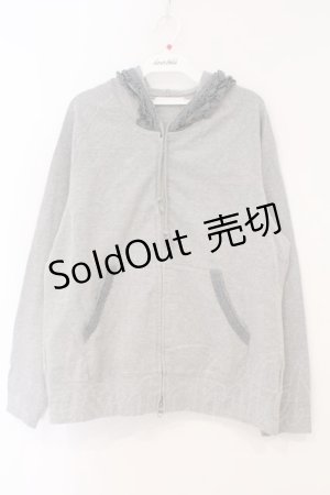 画像: PINK HOUSE / レースフリルパーカー L グレー O-26-03-03-035-LO-TO-IG-OS