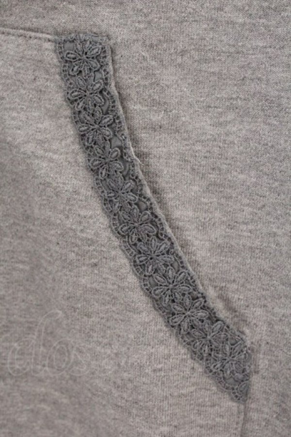 画像3: PINK HOUSE / レースフリルパーカー L グレー O-26-03-03-035-LO-TO-IG-OS (3)