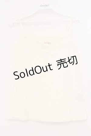 画像: PINK HOUSE / ロゴレースキャミソール  シロ O-26-03-03-037-LO-TO-IG-OS