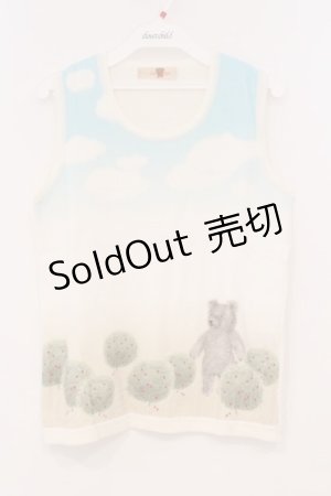 画像: PINK HOUSE / くまニットタンク  シロ O-26-03-03-040-LO-TO-IG-OS