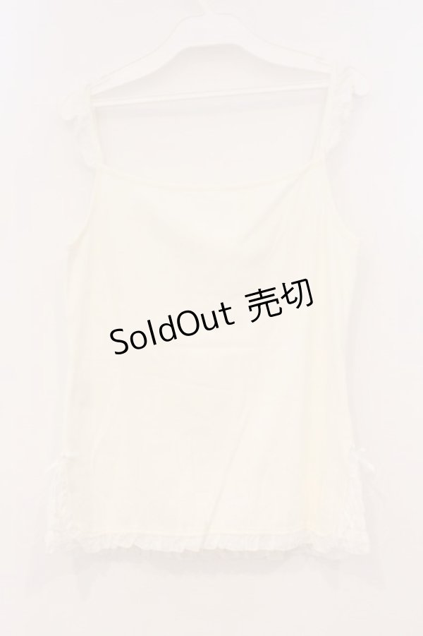 画像4: PINK HOUSE / ラベンダー刺繍キャミソール L シロ O-26-03-03-041-LO-TO-IG-OS (4)