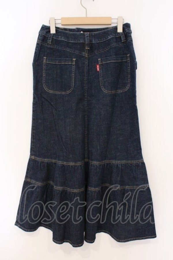 画像4: PINK HOUSE / ベリー刺繍デニムスカート  インディゴ O-26-03-03-043-LO-SK-IG-OS (4)