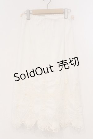 画像: PINK HOUSE / ダイヤ柄レーススカート  シロ O-26-03-03-045-LO-SK-IG-OS