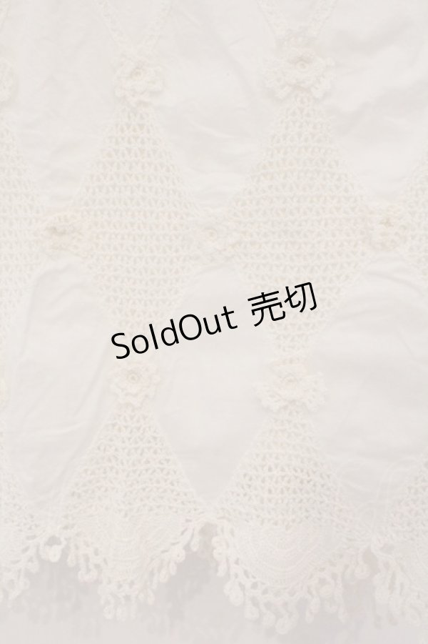 画像3: PINK HOUSE / ダイヤ柄レーススカート  シロ O-26-03-03-045-LO-SK-IG-OS (3)