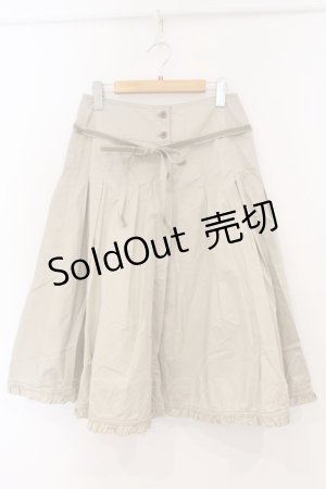 画像: PINK HOUSE / ピコフリルデニムライクスカート  ベージュ O-26-03-03-047-LO-SK-IG-OS